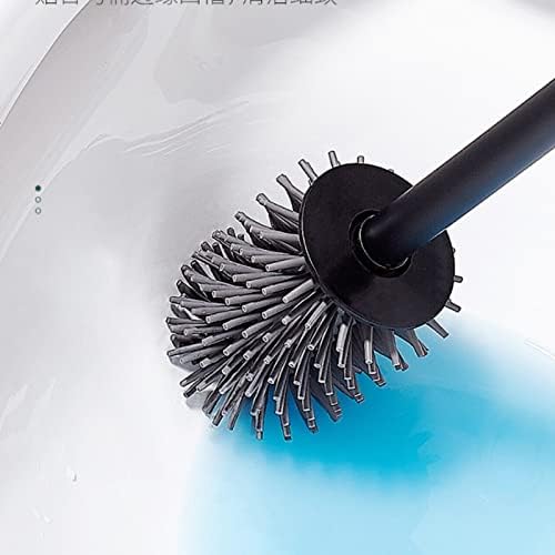 WİONC Yaratıcı Tuvalet Fırçası Seti Dikey Plastik Silikon Hiçbir Ölü Köşe Yumuşak Saç Tuvalet Uzun Saplı Fırça (Renk: