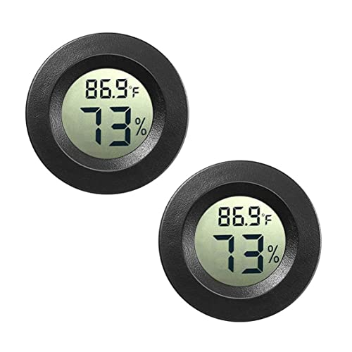 JEDEW 2-Pack Mini Higrometre Termometre Dijital LCD monitör Kapalı/Açık Nem Ölçer Ölçer Sıcaklık Nemlendiriciler için