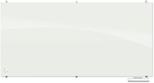 Best-Rite 48 x 96 x 1/8 inç, Vizyoner Manyetik Cam Beyaz Tahta, Çerçevesiz, Parlak Beyaz,