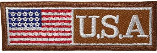 ABD Demir On Patch Kumaş Dikmek Amerika Birleşik Devletleri Bayrağı ABD Nakış Rozeti