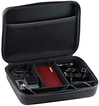 Navitech Siyah Ağır Sağlam Eylem Kamera sert çanta / Kapak ile Uyumlu T'nb Spor Kamera | T'nb V2 Spor Kamera / T'nb