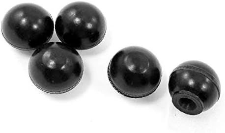 X-DREE 5x28mm Dia 6mm matkaplar delik Siyah Plastik Katı Topu Kolu Topuzu için Makinesi Aracı(5x28mm Dia 6mm foratura
