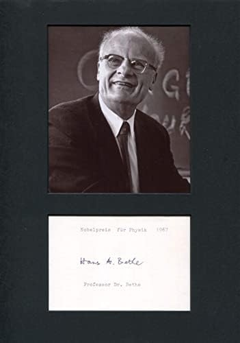 NOBEL FİZİK ÖDÜLÜ 1967 Hans Albrecht Bethe imzalı, imzalı kart takılı