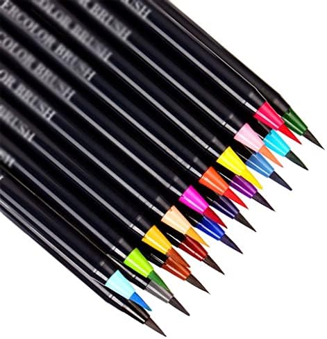 WALNUTA 20 Renk suluboya fırçası Kalem resim kalemi Keçe Ressam Yumuşak Fırça Kalem Seti Boyama Manga Kalem Çizim