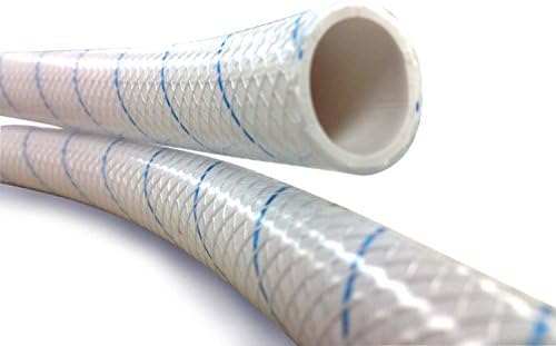 Sierra International Şeffaf Beyaz PVC Boru Polyester Takviyeli (Mavi İzleyici) 1/2 x 50' 16-164-0126 Şeffaf Beyaz