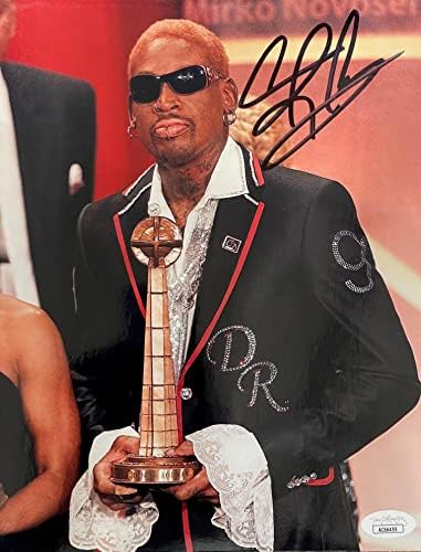 Dennis Rodman İmzalı 8x10 Fotoğraf (JSA) - İmzalı NBA Fotoğrafları