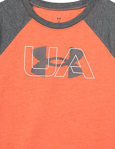 Under Armour Erkek Çocuk Klasik Core Logo Tişört, Wordmark Baskı ve Beyzbol Tasarımları, Ekip Boyun
