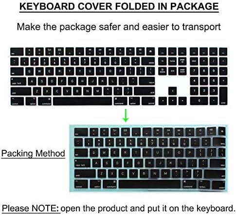 Sayısal Tuş Takımı ile Apple Magic Klavye için silikon Klavye Kapağı MQ052LL / A (A1843) ABD Düzeni Ultra İnce Koruyucu