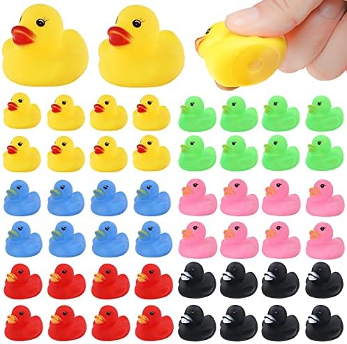 Lastik Ördek Banyo Oyuncakları 50 ADET Mini Ördekler Toplu Çocuklar için Bebek Duş Doğum Günü Partisi Süslemeleri