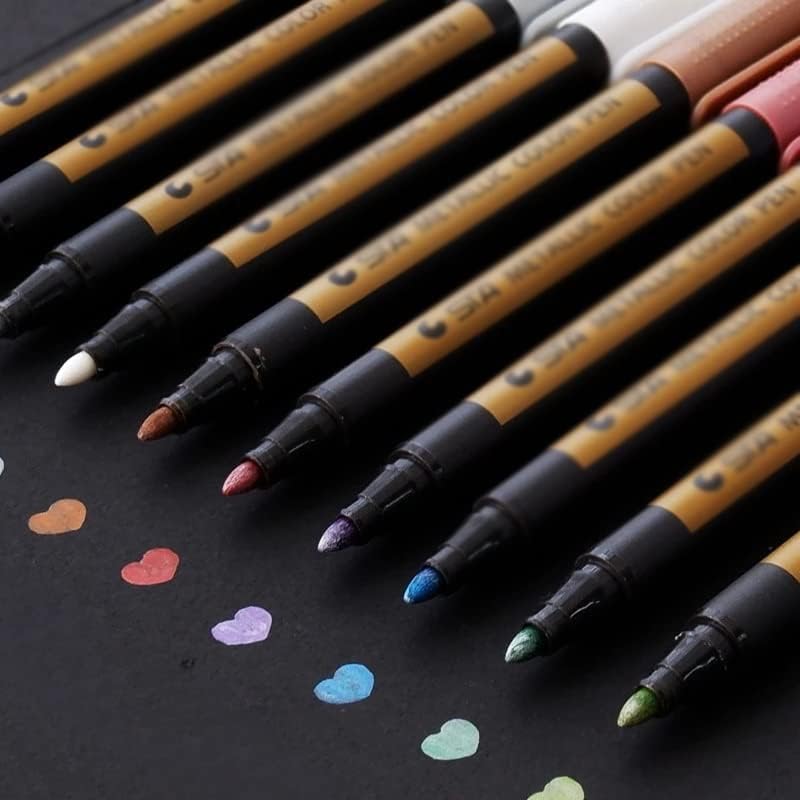 WALNUTA Metalik İşaretleyiciler Boyalar Kalemler Renkler Sanat Kalıcı Yazı Belirteçleri Kağıt Taş Duvar Kartı Çizim