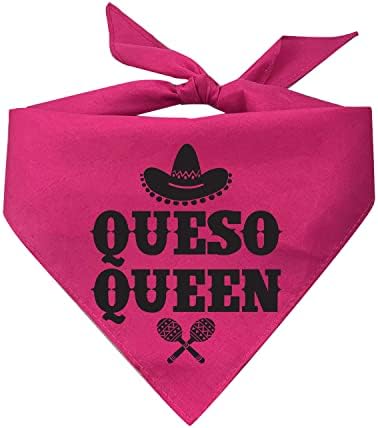 Queso Kraliçe Cinco De Mayo Köpek Bandana (Çeşitli Renkler)