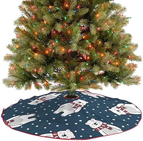 Noel kutup ayısı Merry Christmas Ağacı Etek Tasarımları ile Baskı Noel Mat Ev Dekorasyon