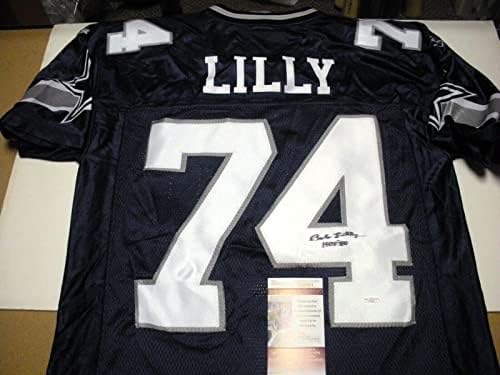 Bob Lilly Dallas Cowboys Hof-80 Jsa / coa İmzalı Resmi Lisanslı Reebok Forması-İmzalı NFL Formaları