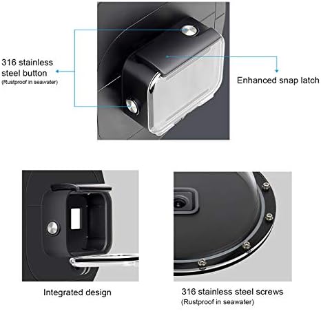 SOONSUN Dome Port GoPro Hero için 8 Siyah Kamera, 6 İnç Dalış Sualtı Dalış Dome Port Lens ile su geçirmez muhafaza