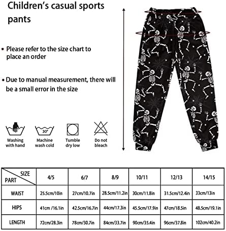Aoopistc 4-15T Çocuklar Sweatpants Erkek Kız için Rahat Performans Hip-Hop cepli pantolon Uzun Spor