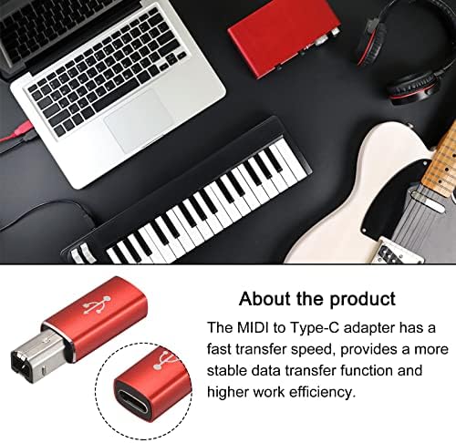 Rebower USB C Yazıcı MIDI Dönüştürme Adaptörleri Tip C USB B Adaptörleri [Piyano, Yazıcı, Synthesizerlar, Tablet]