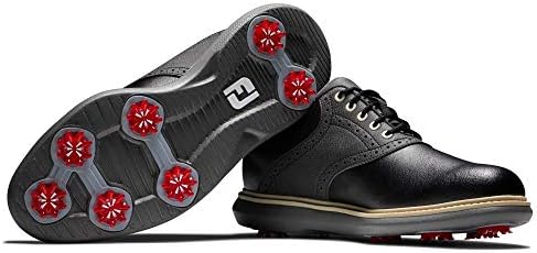FootJoy Erkek Gelenekleri Golf Ayakkabısı, Siyah / Siyah, 8