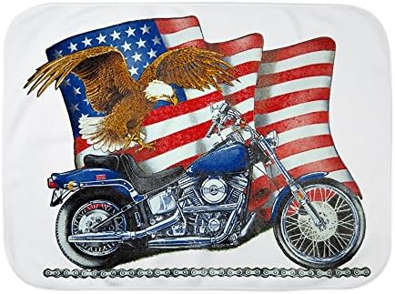 Kraliyet Aslan Bebek Battaniyesi Beyaz Motosiklet Kartal ve ABD Bayrağı