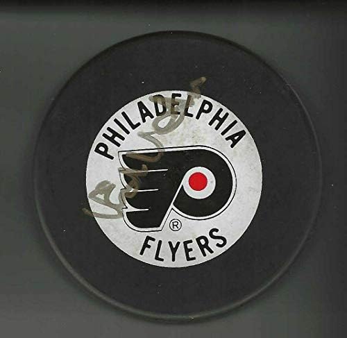 Ed Van Impe İmzalı Philadelphia Flyers Hendek Diski-İmzalı NHL Diskleri