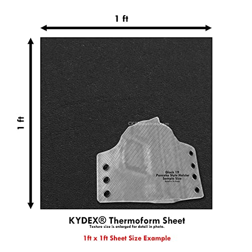 BOLTARON Termoform Levha - (Saç Hücresi/Pürüzsüz) - (.060 Kalınlık) - (12 inç x 12 inç) - (Siyah) - (1 Sayfa)